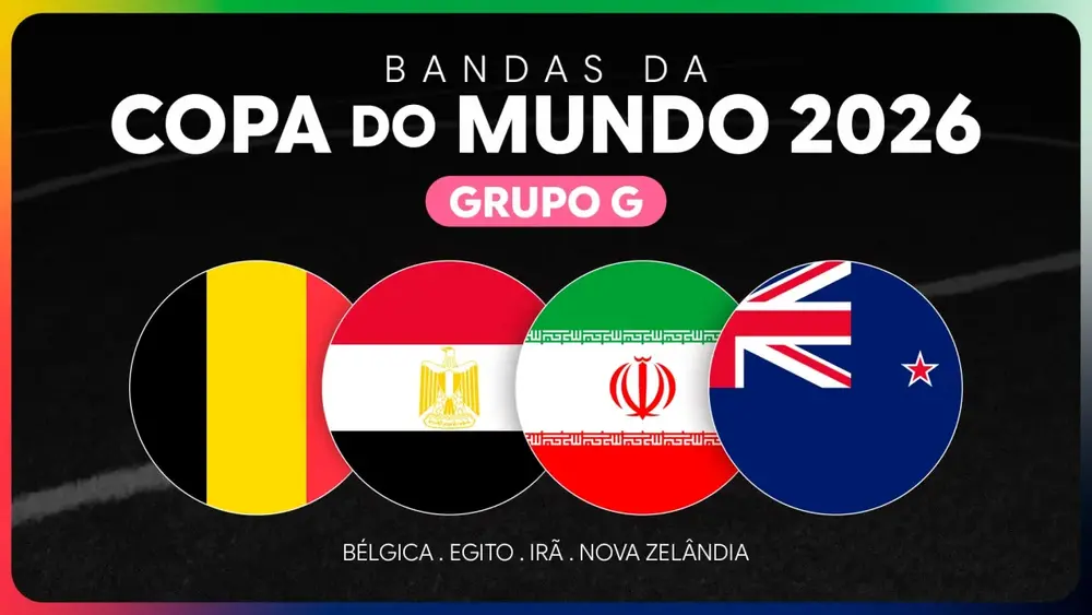Copa 2026: músicas do Grupo G (Bélgica, Egito, Irã, Nova Zelândia)